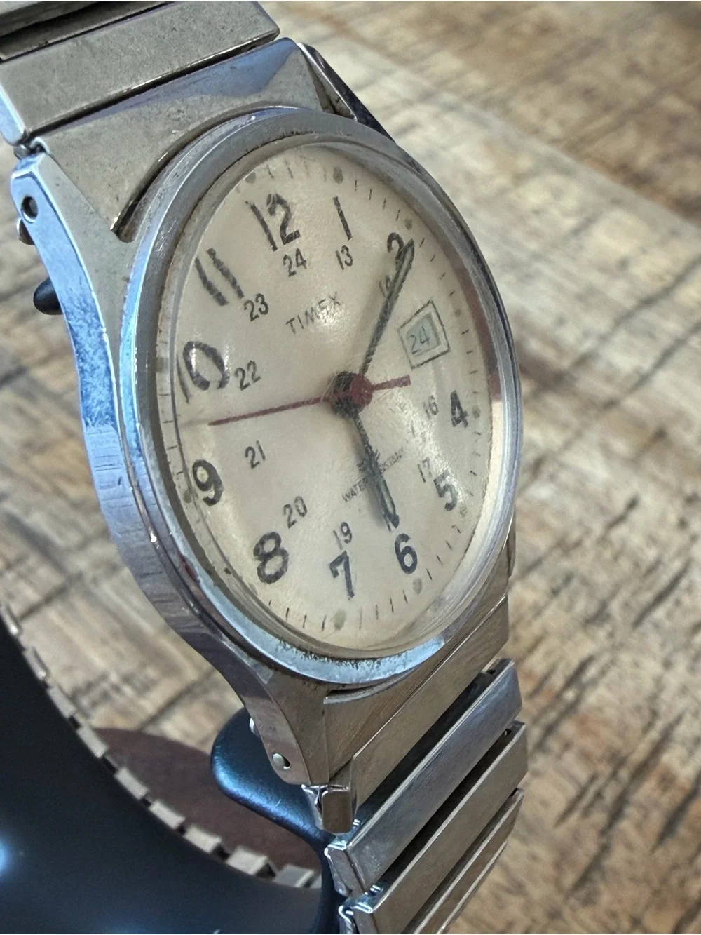 Vintage 1980s Timex Automatic Watch 30.5mm - Stainless Steel Bracelet w/ Date